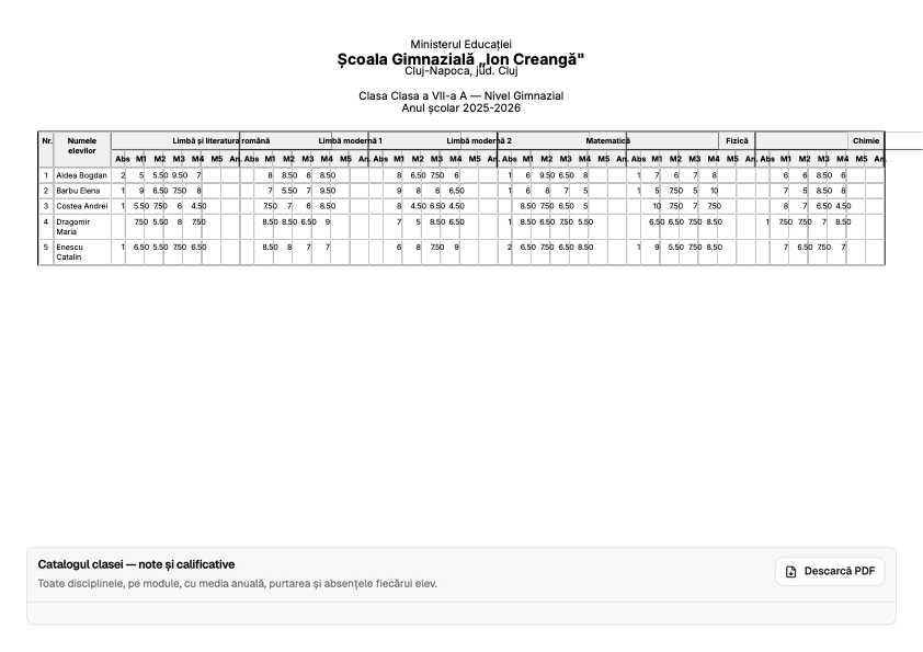 Consulți documentele disponibile și descarci catalogul în PDF.